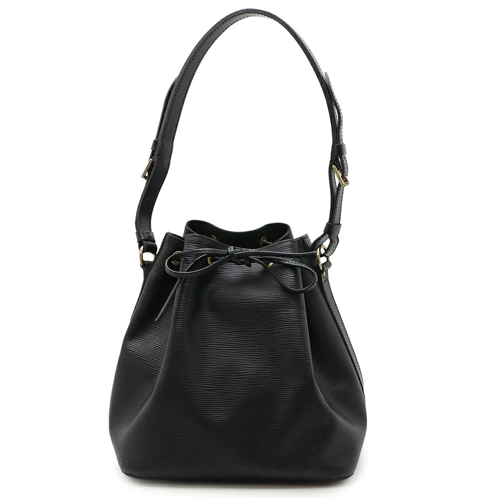 LOUIS VUITTON Epi Shoulder Bag Hobo Drawstring Noir Black